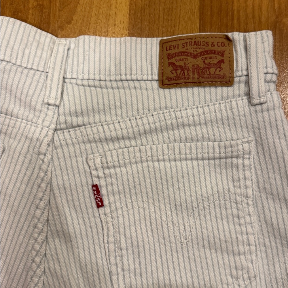 Levi's Striped Denim Shorts
